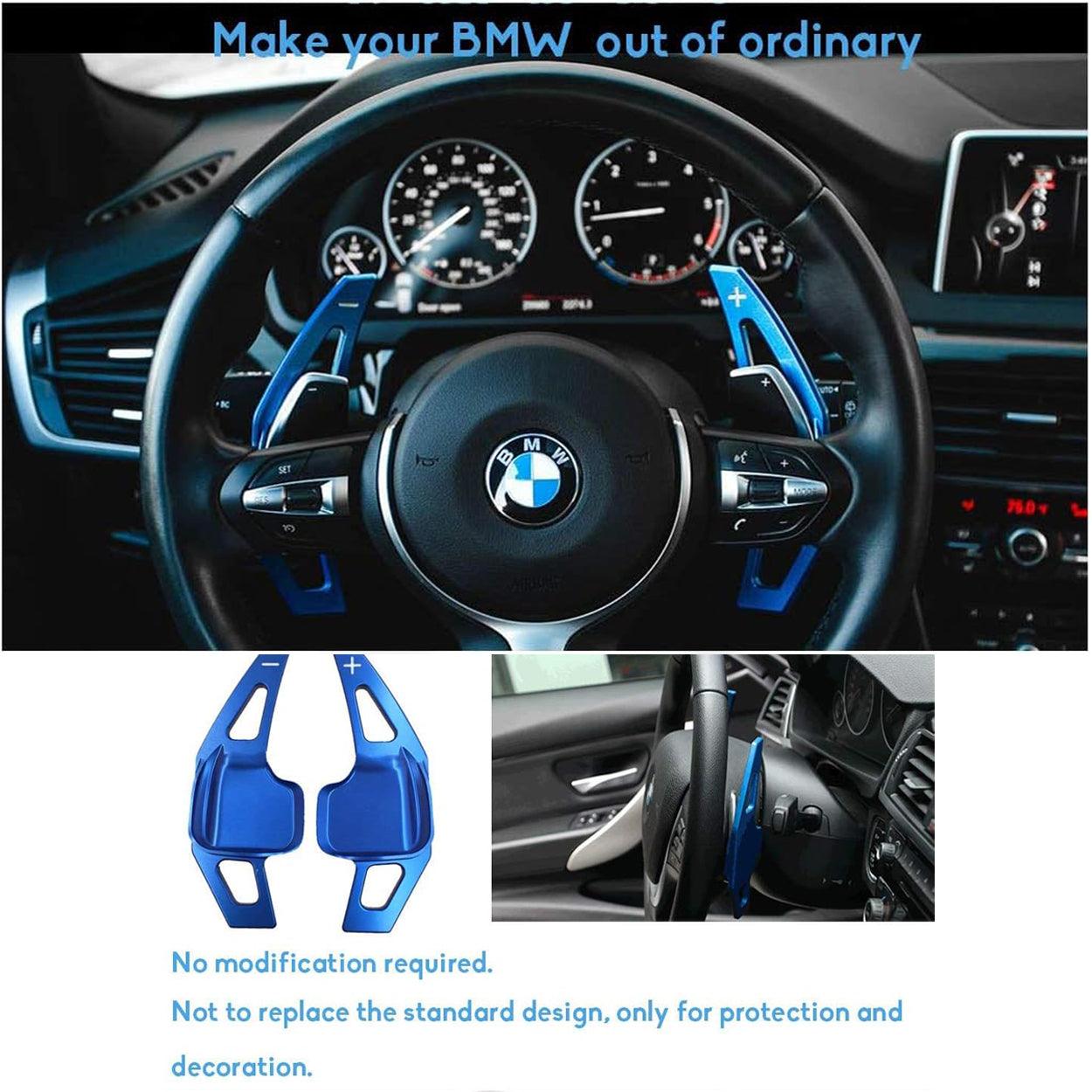 YDSSTORE Aluminum Metal Paddle Shifter Extensions for BMW (2. 3. 4. X1. X2. X3. X4. X5. X6 Series F30 F31 F15 F16 F25 F26)-autoydsstore