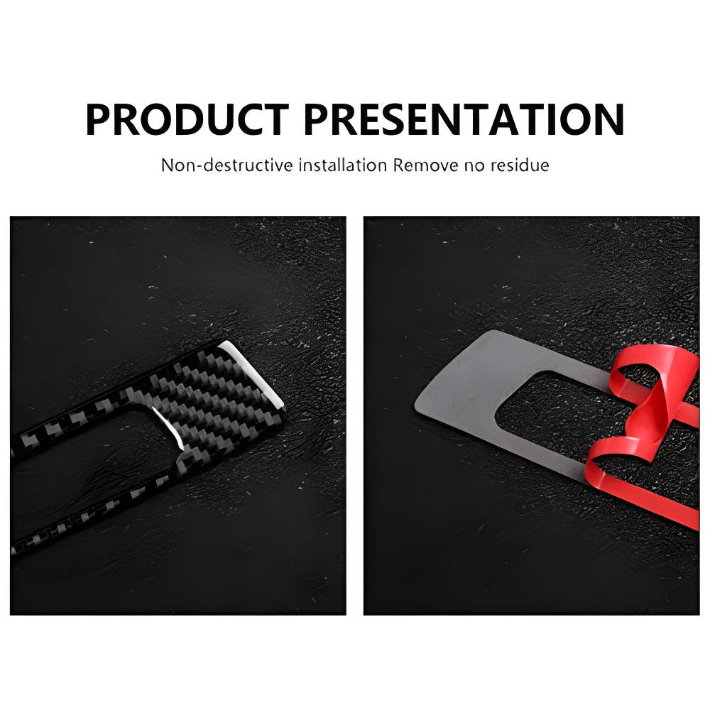 Car Cup Holder Cover Trim Co-Pilot Passenger Sticker Decal Carbon Fiber Trim fits for BMW E90 E92 2006 2007 2008 2009 2010 2011 Accessories-autoydsstore