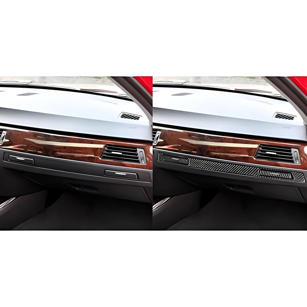 YDSSTORE  Real Premium Carbon Fiber Car Co-Pilot Cup Holder Cover Interior Trim Kit Compatible with BMW 3 Series E90 E92 E93 328i 330i 335i 2006-2012 Accessories Black 3PCS-autoydsstore