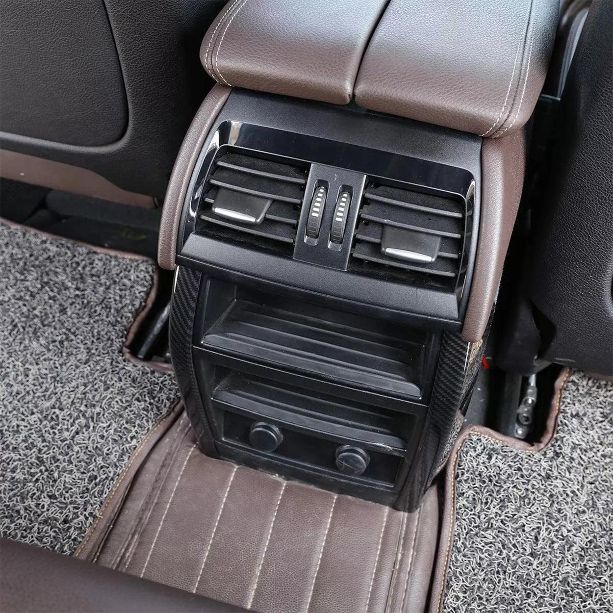 Carbon Fiber Color Rear Air Vent Outlet Cover Trim for BMW X5 X6 F15 F16 (2014-2018)