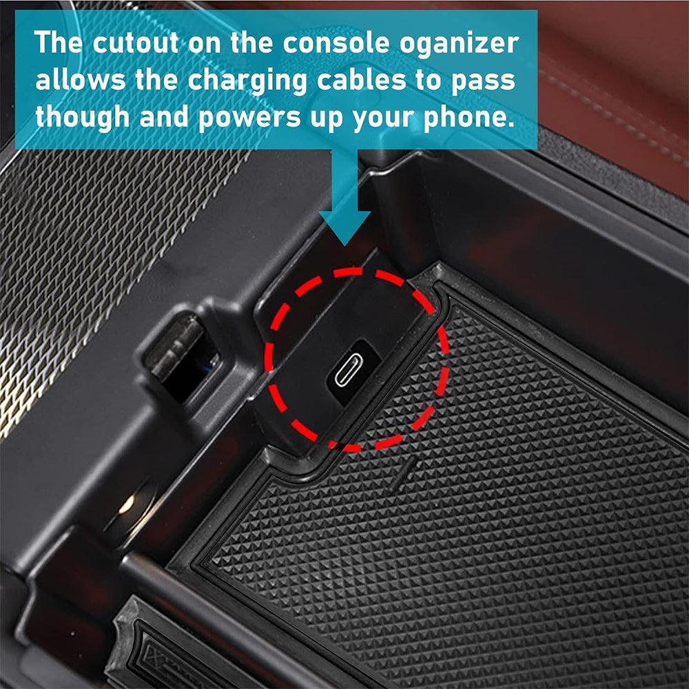 Compatible with BMW Center Console Organizer for 3 Series G20 (2019-2024). 4 Series G22/i4 G26 (2021-2024) - Console Storage Box for BMW 3/4 Series-autoydsstore