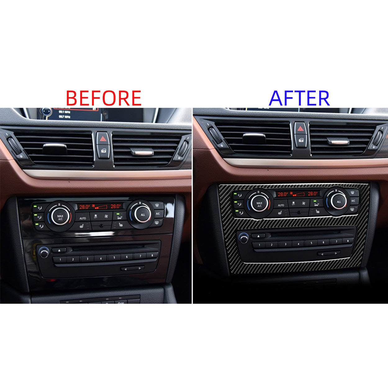 YDSSTORE Carbon Fiber  Center Console AC CD Panel Trim Decor Cover for BMW X1 E84 (2011-2015) | Premium Interior Trim-autoydsstore