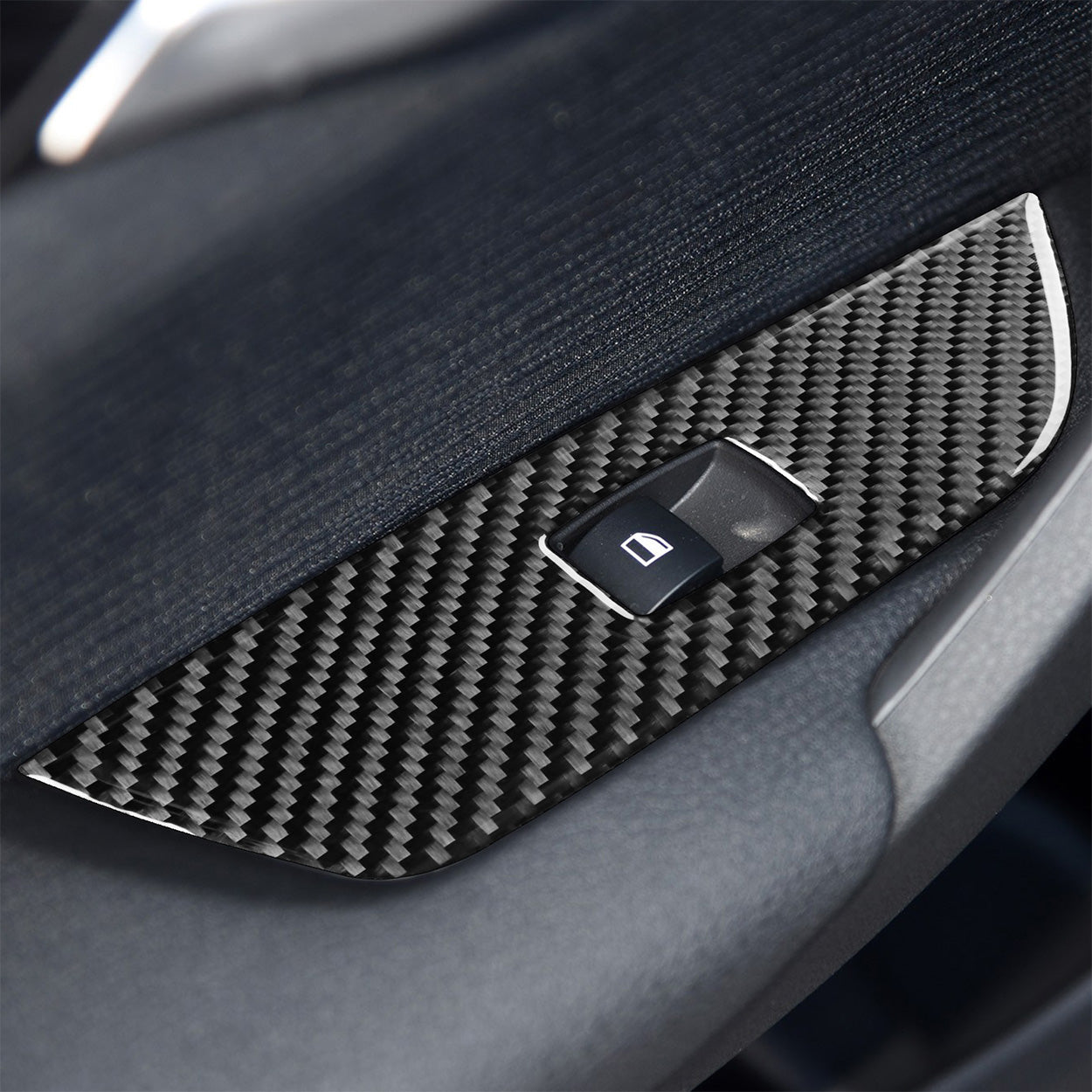 Carbon Fiber  Power Window Switch Panel Decoration – Window Lifting Control Button Trim Compatible with BMW X1 E84 2013-2015 (4pcs)-autoydsstore