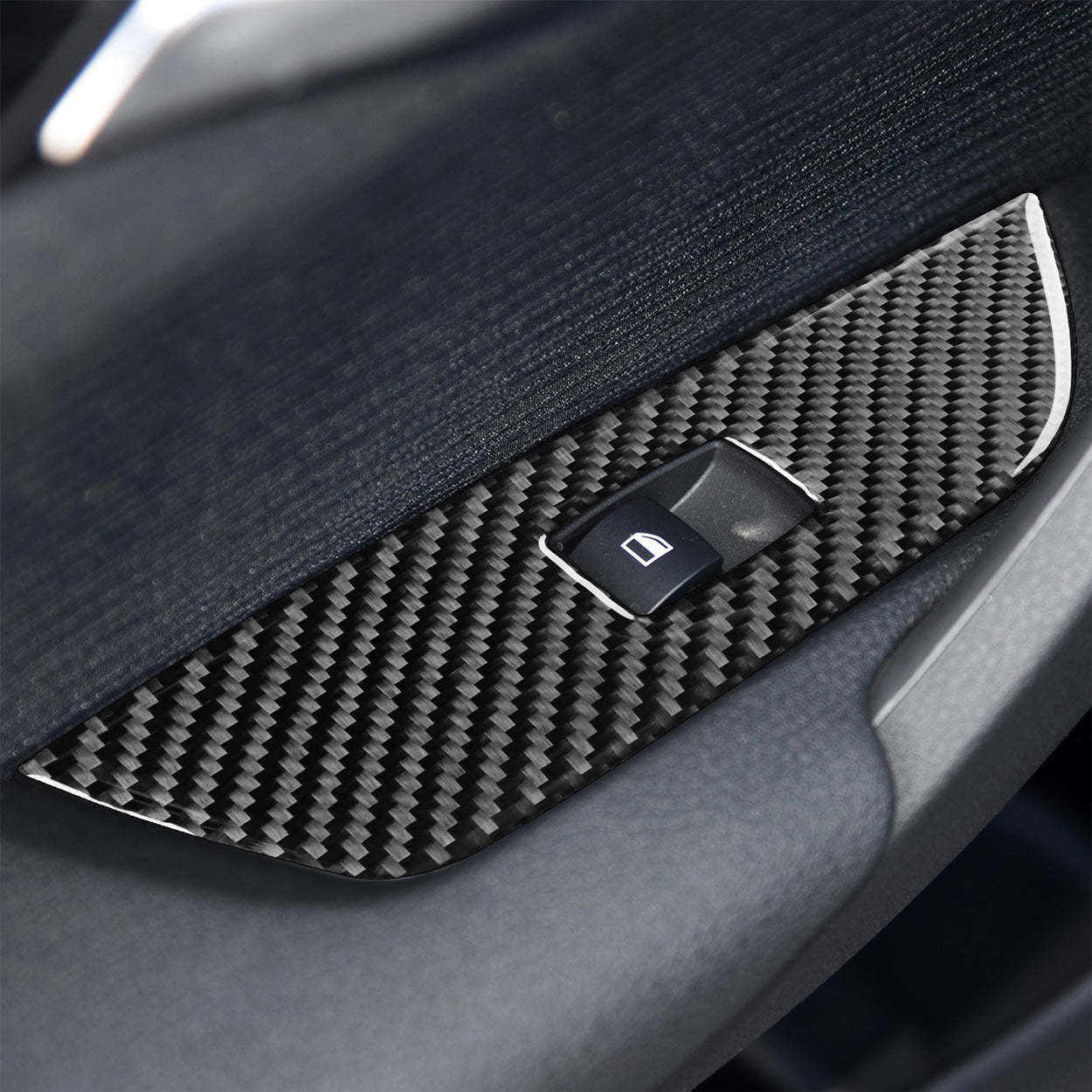 Carbon Fiber  Power Window Switch Panel Decoration – Window Lifting Control Button Trim Compatible with BMW X1 E84 2013-2015 (4pcs)-autoydsstore