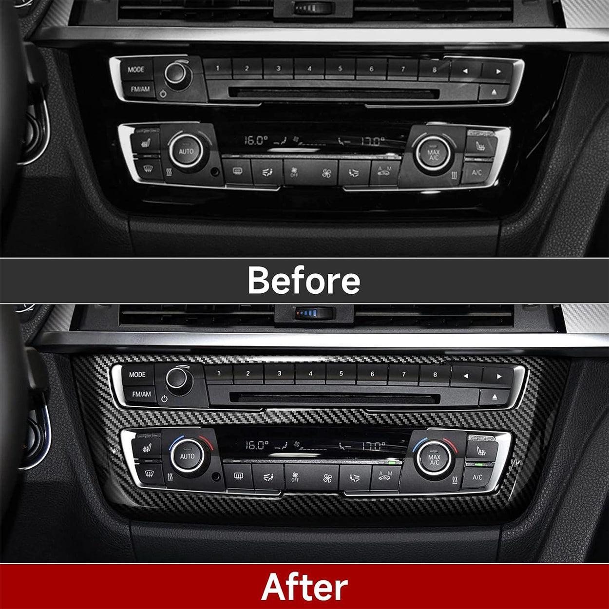 Car Sticker Decal CD Panel Trim Carbon Color ABS Cover Compatible with BMW F30 F31 F34 3GT F32 F33 F36 2013 2014 2015 2016 2017 2018 2019 Accessories-autoydsstore