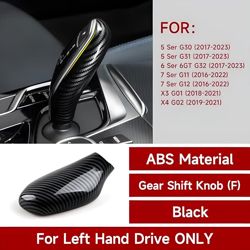 YDSSTORE Car Sticker Decals Gear Shift Knob Cover Carbon Color ABS Trim fits for BMW G30 G31 BMW 5 Series 6GT G32 G11 G12 X3 G01 X4 G02 Accessories-autoydsstore