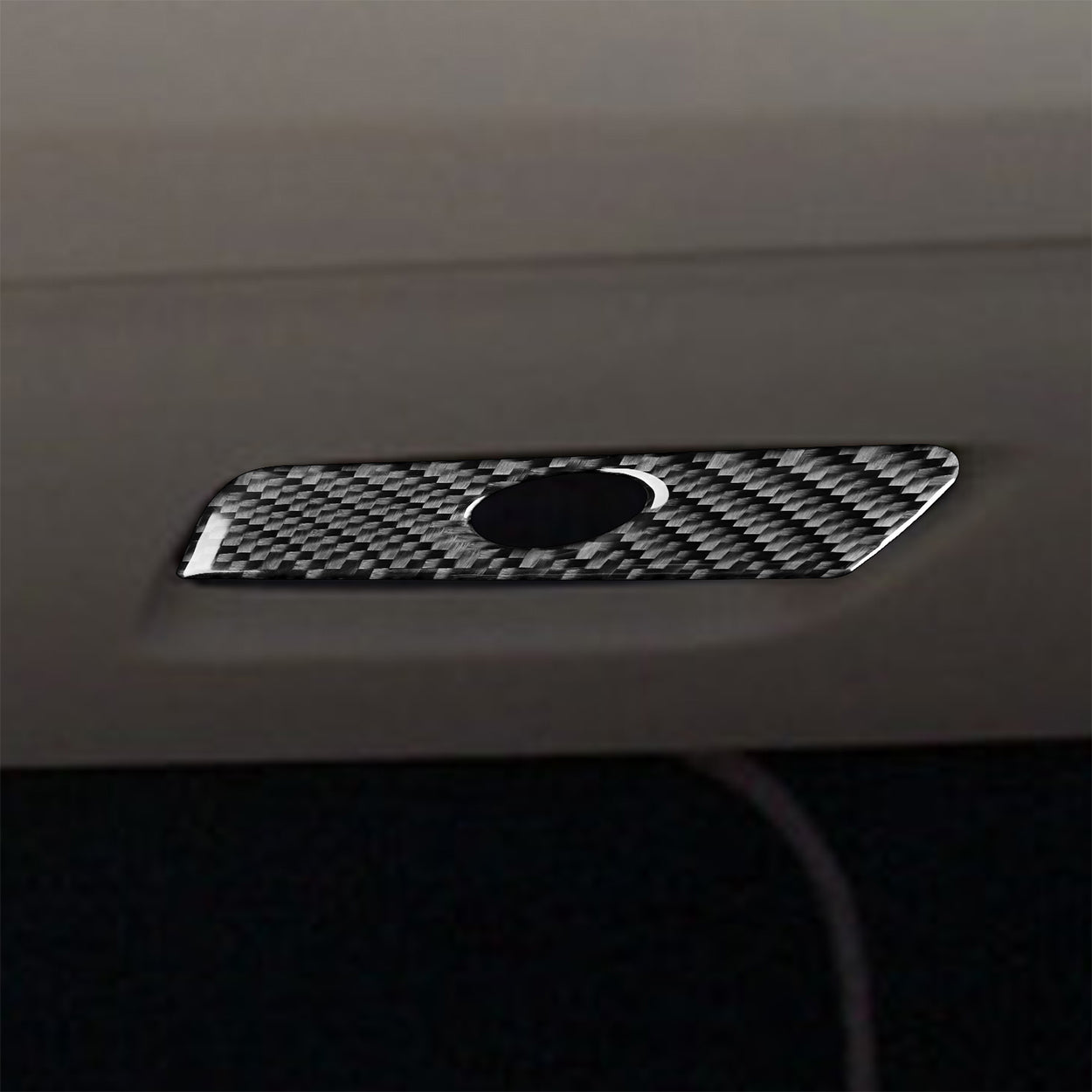 YDSSTORE Carbon Fiber  Car Passenger Position Glove Storage Box Handle Switch Panel Decoration Sticker Compatible with BMW X1 E84 2013 2014 2015 Auto Interior Trim Accessories 1pc-autoydsstore