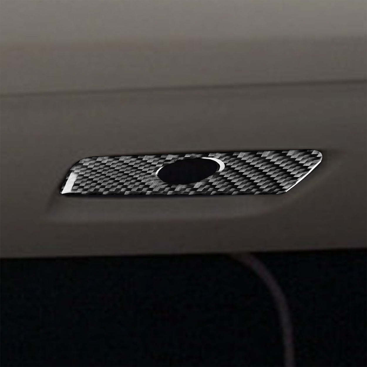 YDSSTORE Carbon Fiber  Car Passenger Position Glove Storage Box Handle Switch Panel Decoration Sticker Compatible with BMW X1 E84 2013 2014 2015 Auto Interior Trim Accessories 1pc-autoydsstore