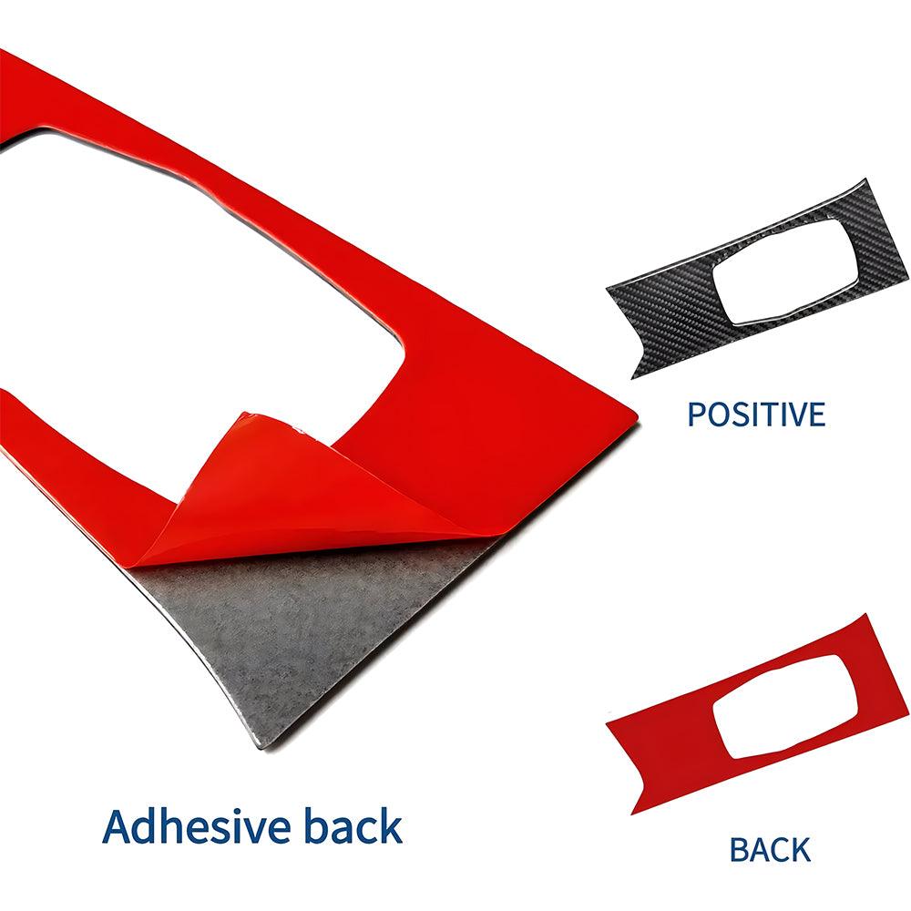 Compatible with Carbon Fiber Multimedia Knob Button Panel Cover Trim Sticker Interior Accessories for BMW 5 Series G30 G38 525i 530i 540i 2018 2019 2020 2021 Black 1PCS-autoydsstore