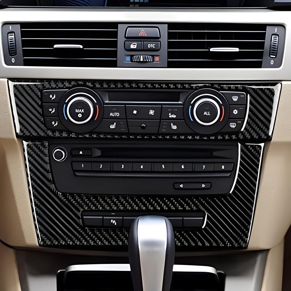 Car CD Cover Decal Carbon Fiber Trim Sticker Compatible with BMW E90 E92 E93 2006 2007 2008 2009 2010 2011 Interior Accessories (Style A)-autoydsstore