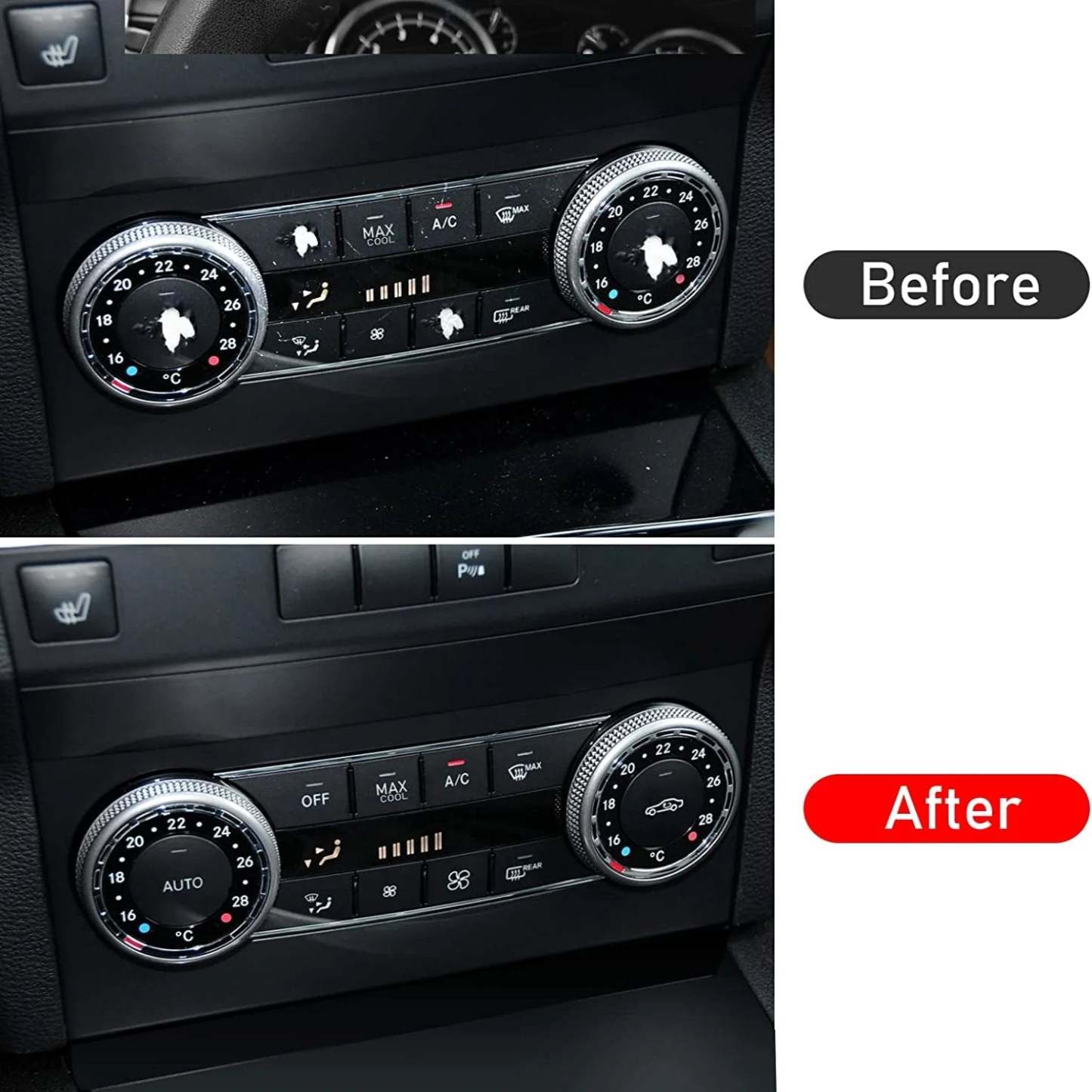 10PCS Upgraded for Mercedes Benz A/C Climate Control Button Covers | YDSSTORE