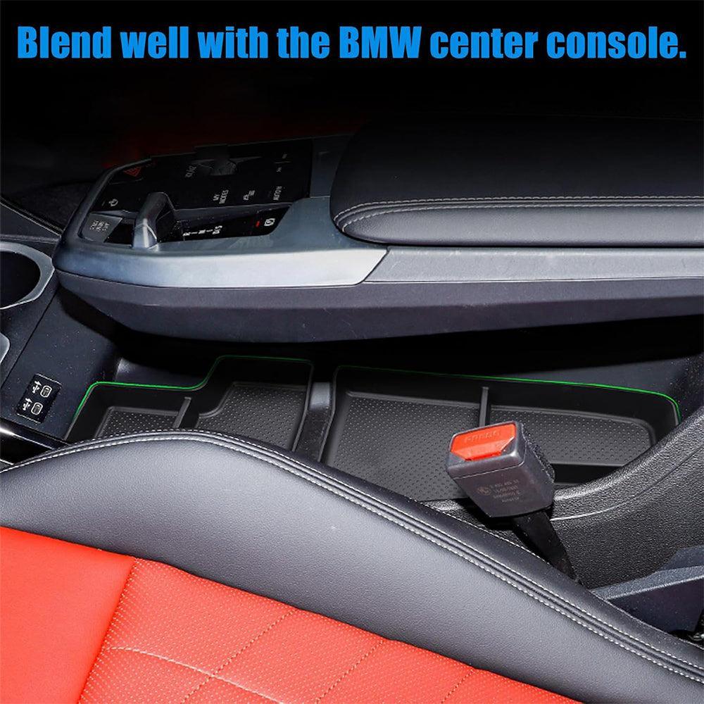 Compatible with BMW X1 U11 2023-2025 Center Console Organizer Tray. 2PCS Lower Console Storage Box. TPE Under Console Organizer for BMW X1 Accessories-autoydsstore