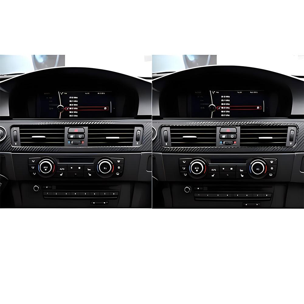 YDSSTORE  Real Premium Carbon Fiber Car Central Air Conditioner Vent Outlet Cover Interior Trim Compatible with BMW 3 Series E90 E92 E93 318i 320i 325i 328i 330i 335i 2006-2012 Accessories Black-autoydsstore