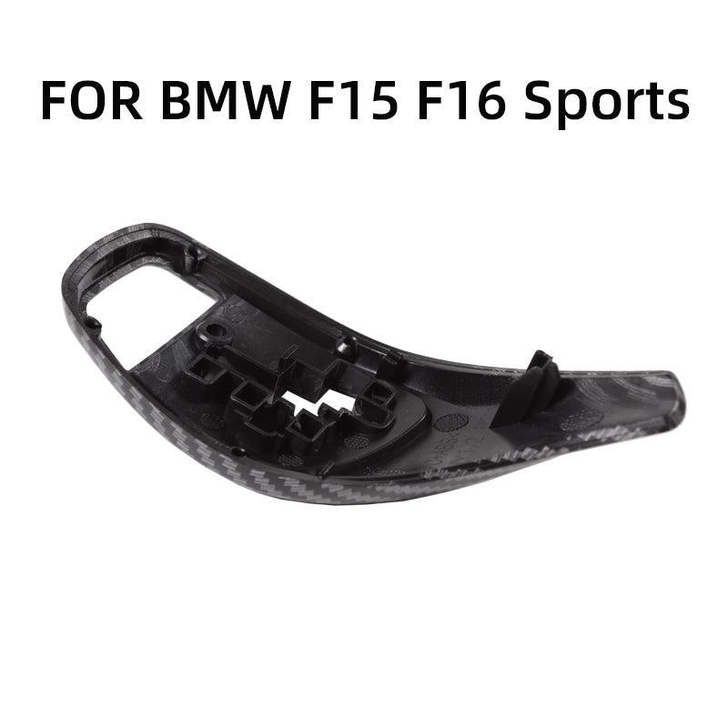 Replacement Gear Shift Cover Black carbon fiber pattern For BMW F15 F16 X5 X6 Shifter gear knob Lever Panel Head Cover Sticker-autoydsstore