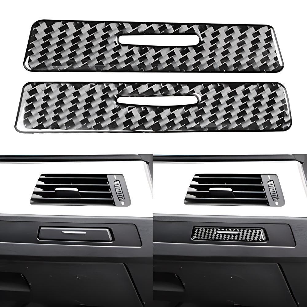 YDSSTORE  Real Premium Carbon Fiber Car Co-Pilot Cup Holder Panel Cover Decal Interior Trim Compatible with BMW 3 Series E90 E92 E93 318i 320i 325i 328i 330i 335i 2006-2012 Accessories Black-autoydsstore