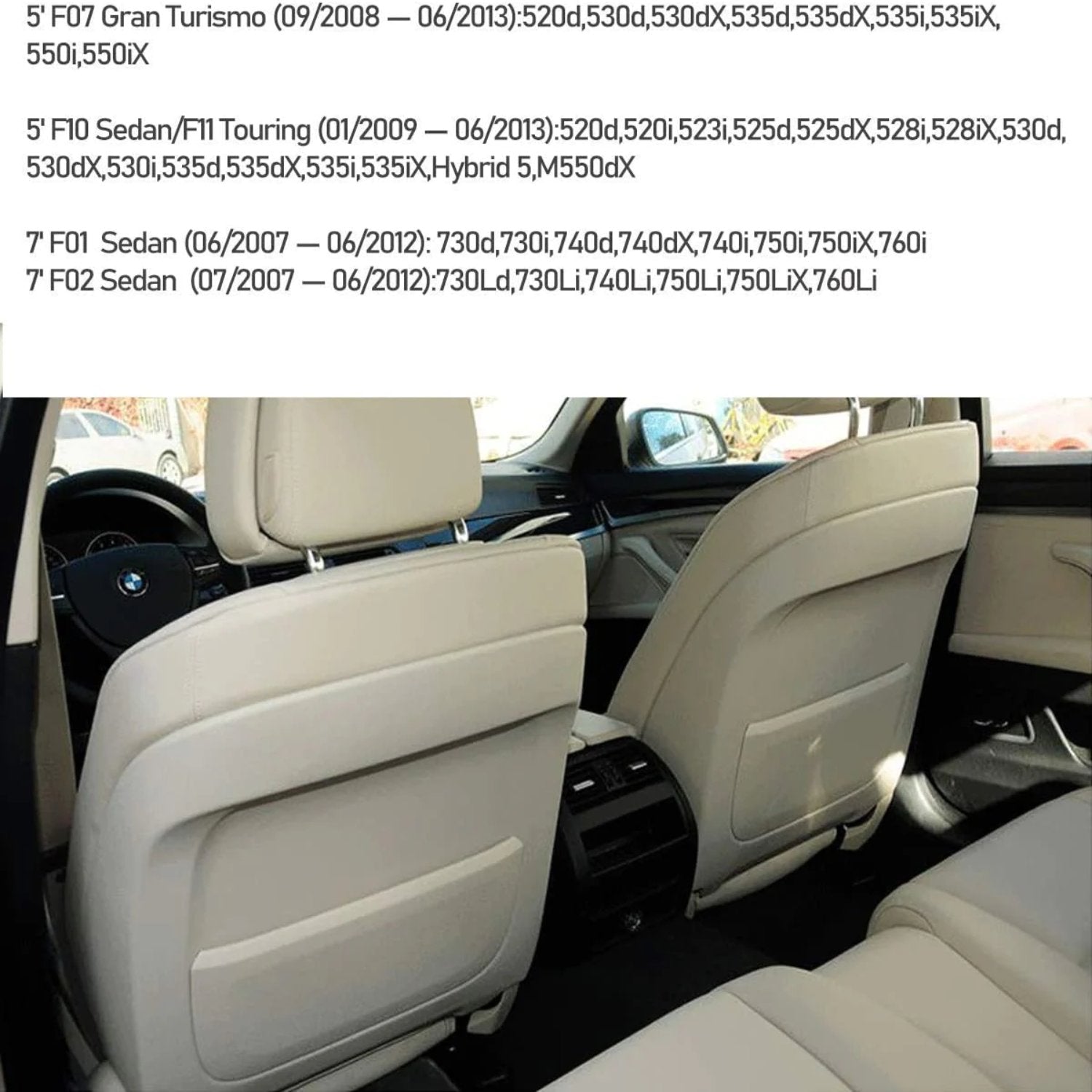 For BMW 5'/7' Seat Back Pocket Cover | YDSSTORE