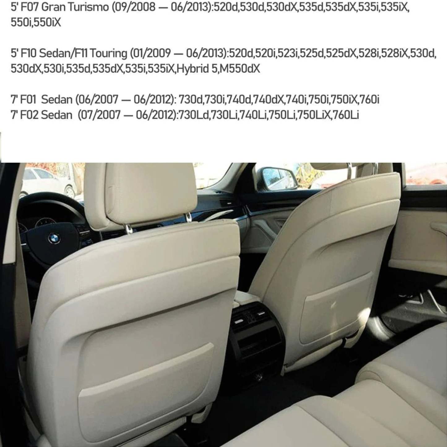 For BMW 5'/7' Seat Back Pocket Cover | YDSSTORE