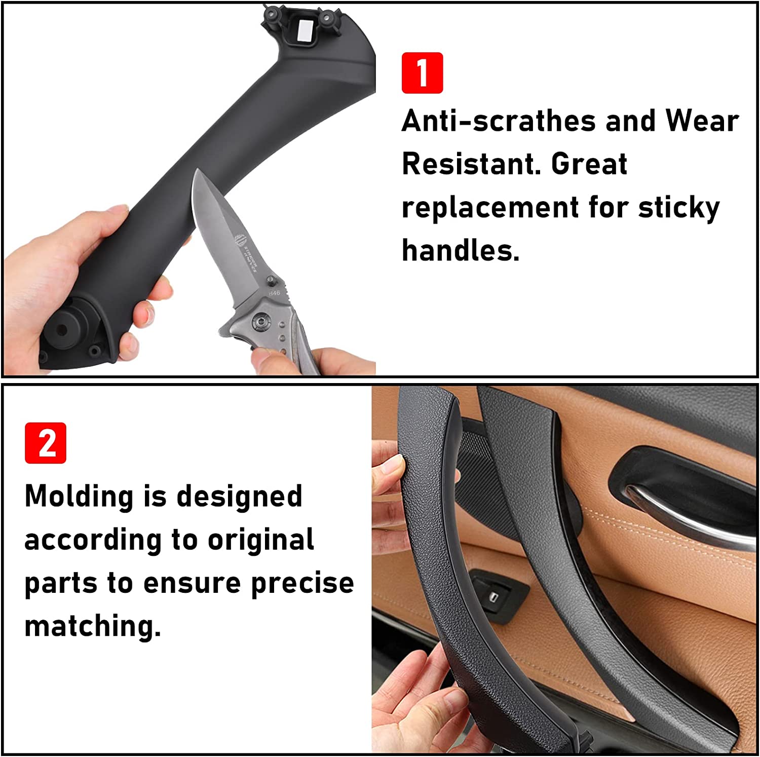 Modified For BMW 3 Series E90/E91/E92/E93 Car Door Handle+Outer Cover 6PCS | YDSSTORE-autoydsstore