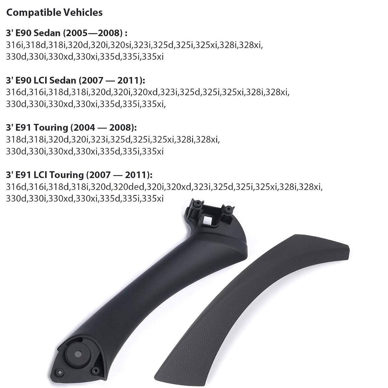 FOR BMW 3 Series E90/E91/E92/E93 2004-2011 Interior Door Handle Set – Left & Right Door Pull Handle Replacement for 318i. 320i. 323i. 325i. 328i. 330i. 335i-autoydsstore