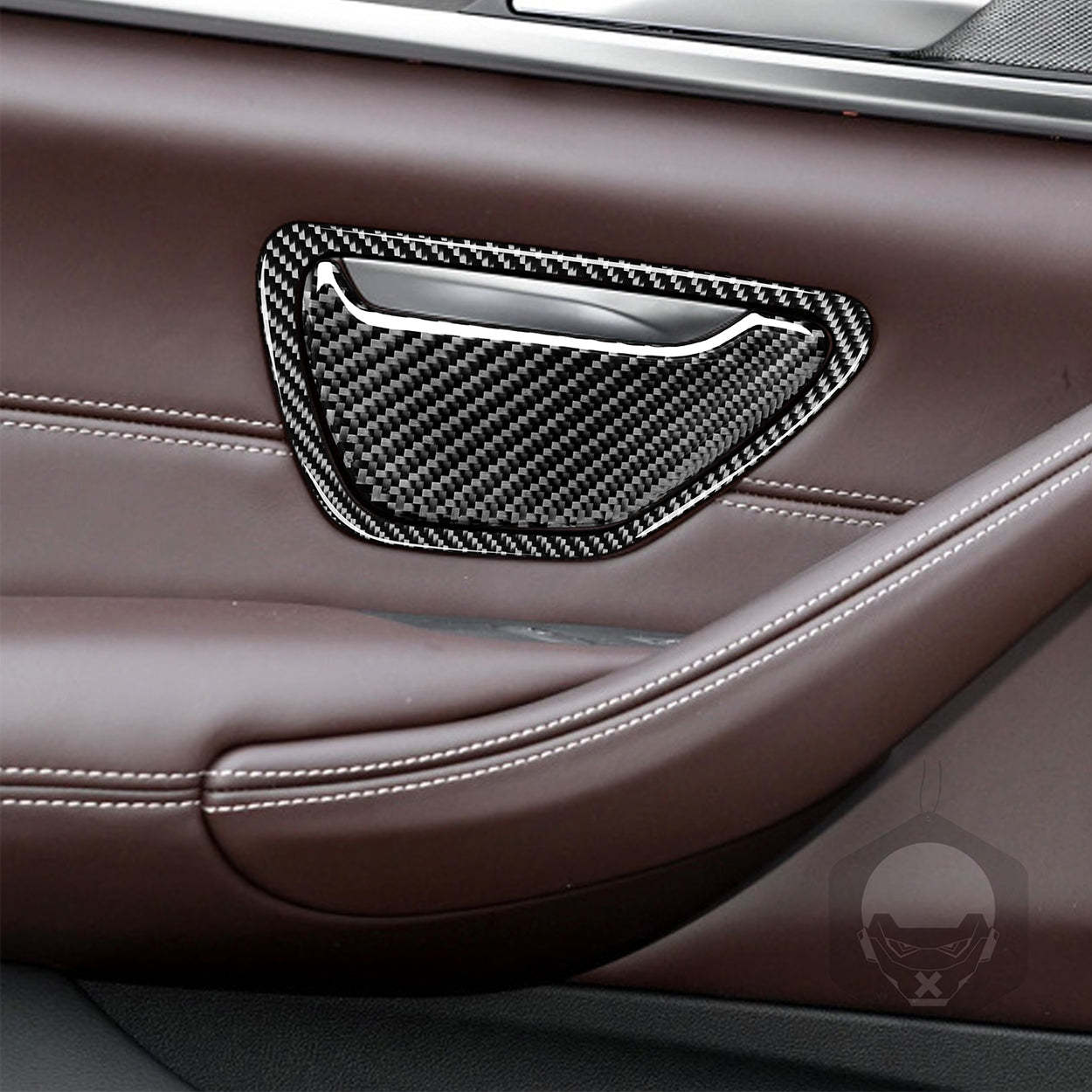 YDSSTORE  Real Carbon Fiber Car Door Side Ashtray Decoration Panel Decals (4pcs Set) | Premium Soft Carbon Fiber Interior Trim for BMW 5 Series G30 (2017-2023)-autoydsstore