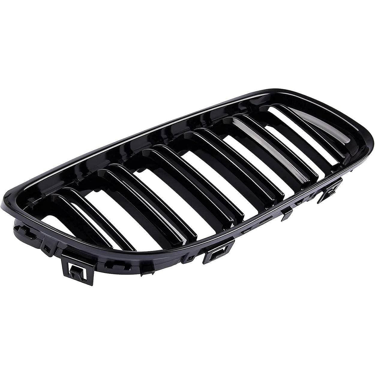 Front Bumper Kidney Grille Pair Gloss Black Double Line for 2009-2011 BMW E90 328i 318i 320i 323i 325i 330i 335i-autoydsstore