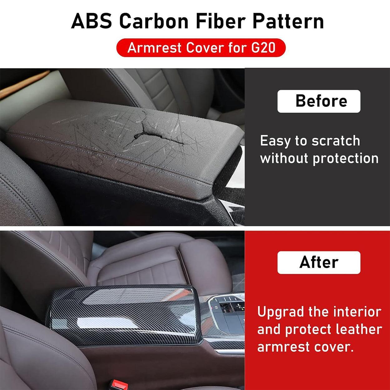 YDSSTORE Compatible with BMW Console Cover for 2019-2024 BMW 3 Series G20 (328i. 330i. 335i. 340i) & 2021-2024 BMW 4 Series G22 Center Console Cover (Not Real Carbon Fiber)-autoydsstore