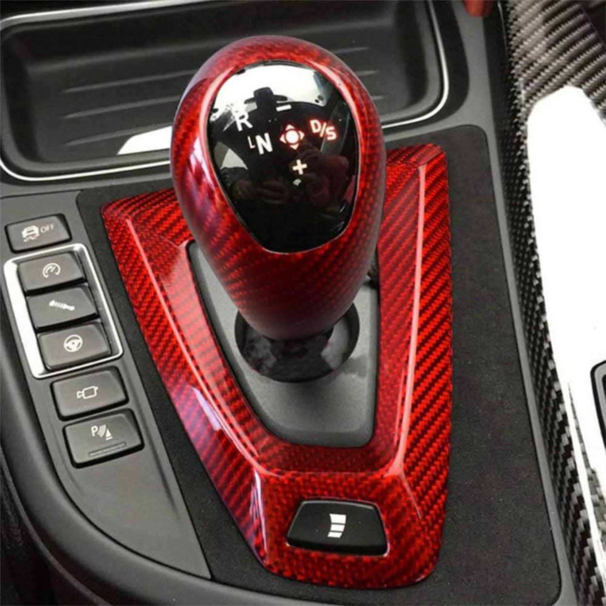Carbon Fiber  Gear Shift Knob Cover Trim for BMW F80 M3 F82 M4 2014-2018. Black-autoydsstore