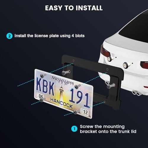 License Plate Frame for BMW & Mini Cooper Models. Rear License Plate Cover Holder Bracket for BMW 528i 328i 535i 335i 325i X1 X2 X3 X4 X5 X6 X7 Series - Bumper Trunk Mount Car Accessories-autoydsstore