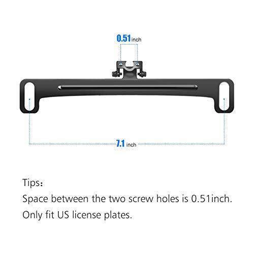 Universal Car Rear View Camera License Plate Bracket.Upgraded Full Stainless Steel Backup Camera Mount Dash Cam Mirror Camera Accessory Rear Camera Mount.Only Installation Holder for Back Up Camera-autoydsstore