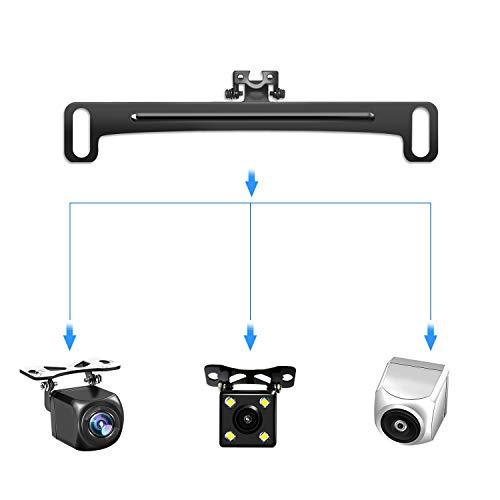 Universal Car Rear View Camera License Plate Bracket.Upgraded Full Stainless Steel Backup Camera Mount Dash Cam Mirror Camera Accessory Rear Camera Mount.Only Installation Holder for Back Up Camera-autoydsstore