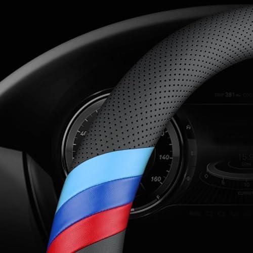 Nappa Leather Slim Stylish Steering Wheel Cover for BMW Steering Wheel Cover Interior Conversion (Black)-autoydsstore