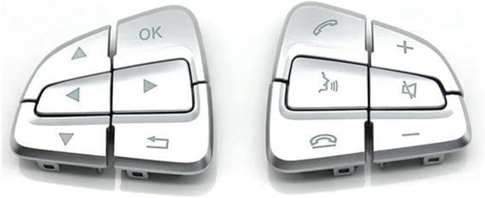 Button Trim Cover for Mercedes-Benz A/B GLA GLS GLE V Class W176 W246 W156 W166 W292 W117 W218 W231. Car Steering Wheel Button Kit