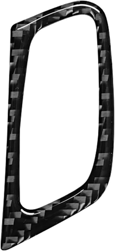 YDSSTORE Carbon Fiber Center Console Car Start/Stop Key Hole Ring Frame Cover Trim Interior Auto Accessories for BMW X5 X6 E70 E71 (2008-2013) – 1pc Black-autoydsstore