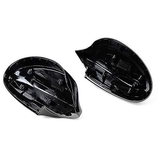 Left and Right Side Mirror Cover Caps for 2005-2008 BMW E90 E91 323i 325i 328i 335i Pre-LCI