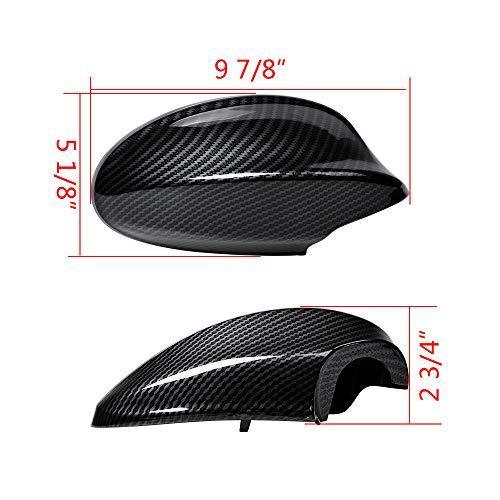Left and Right Side Mirror Cover Caps for 2005-2008 BMW E90 E91 323i 325i 328i 335i Pre-LCI