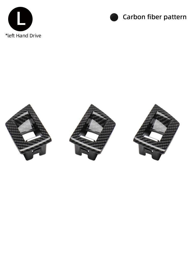Suitable for BMW 5 Series left and right peptide F10 F11 lift window button panel switch cover trim black carbon fiber 520 525d-autoydsstore