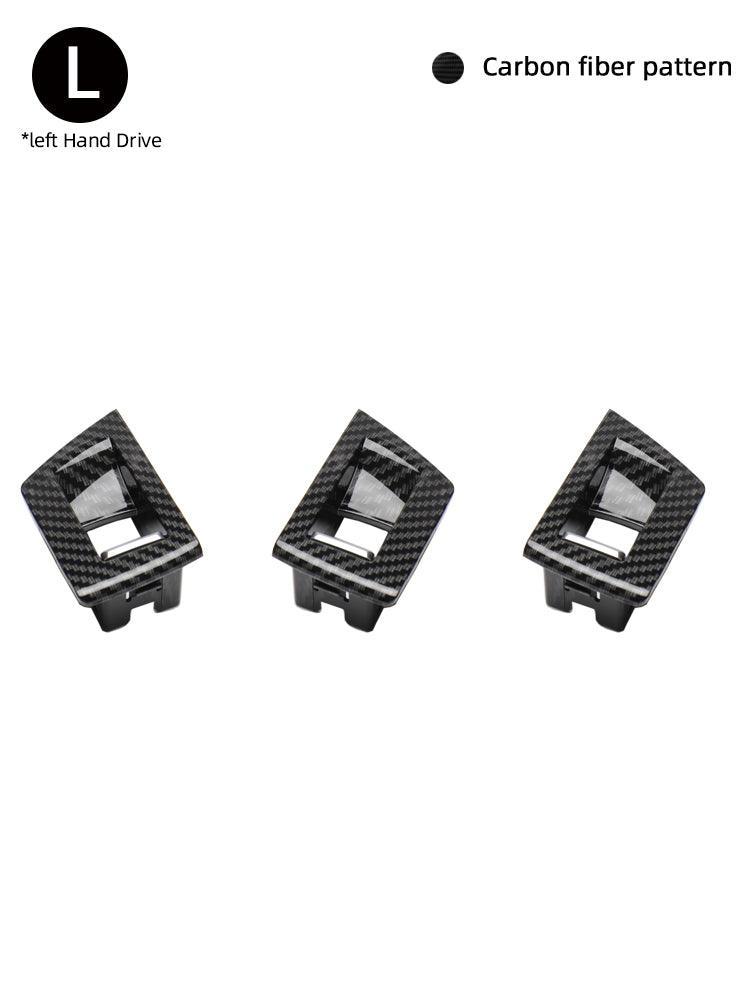 Suitable for BMW 5 Series left and right peptide F10 F11 lift window button panel switch cover trim black carbon fiber 520 525d-autoydsstore