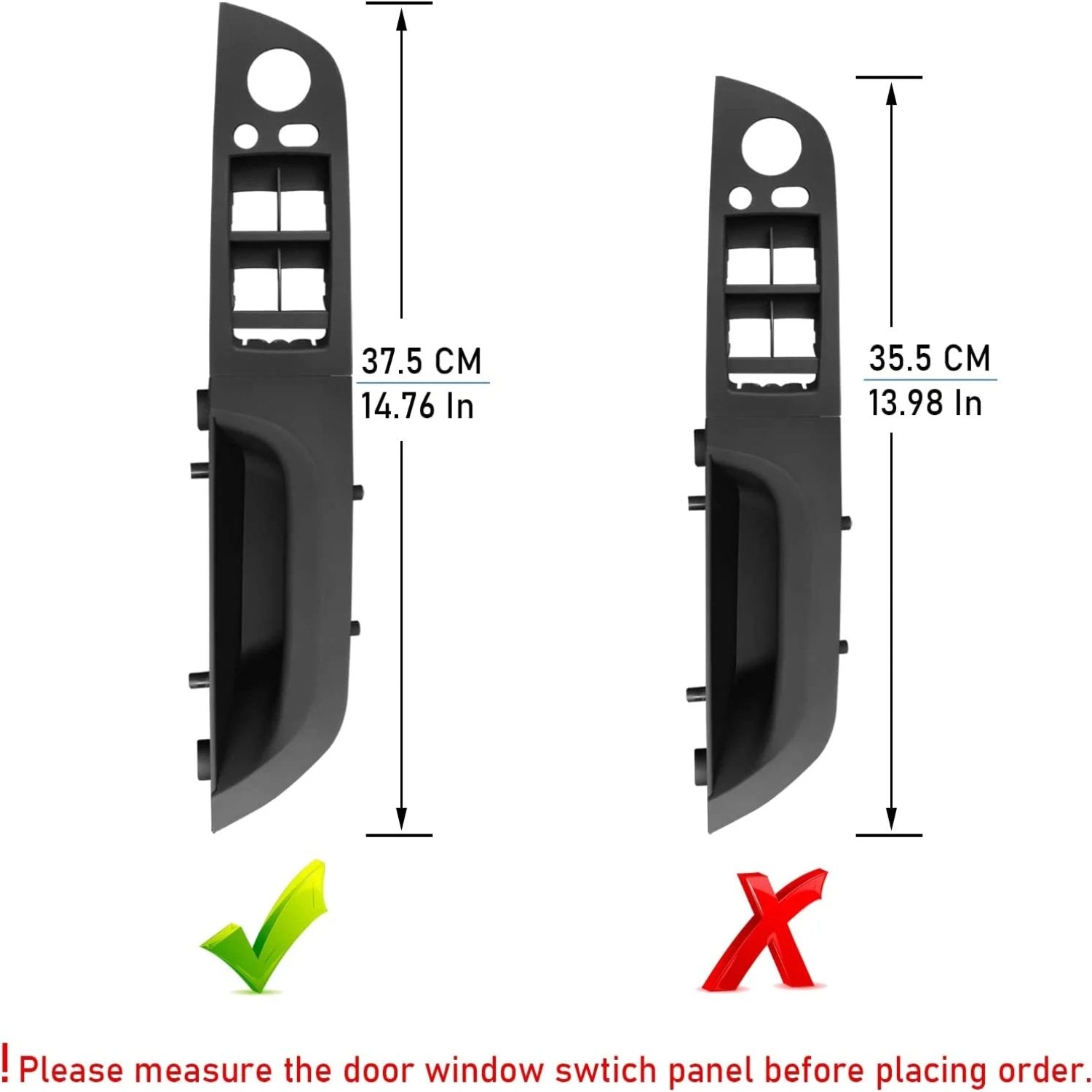 Upgraded For BMW 3 Series E90/E91 Window Switch Covers | Black | YDSSTORE