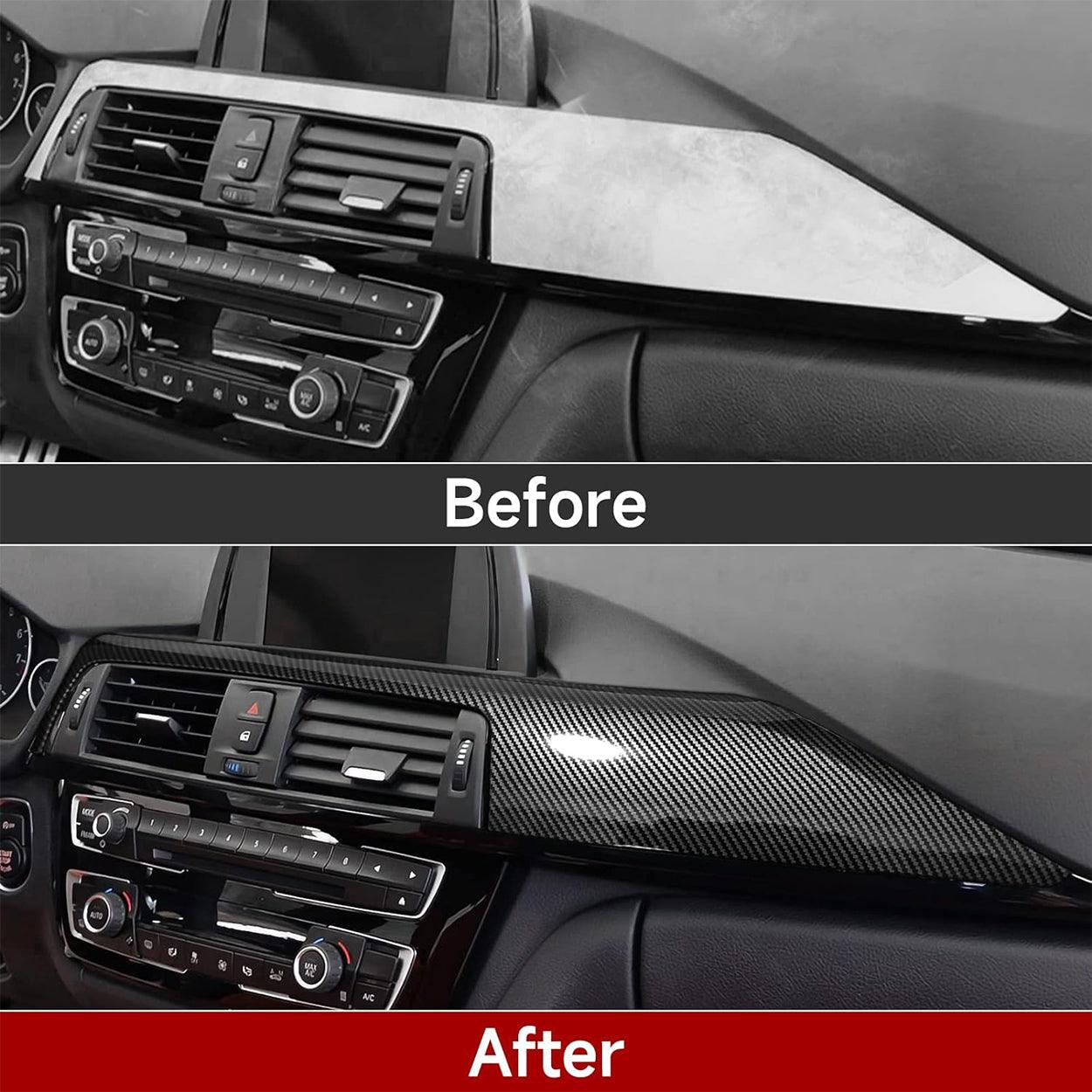 Car Dashboard Cover Panel Sticker Carbon Color ABS Decal Trim fits for BMW 3 4 Series F30 F31 F34 3GT F32 F33 F36 Accessories-autoydsstore