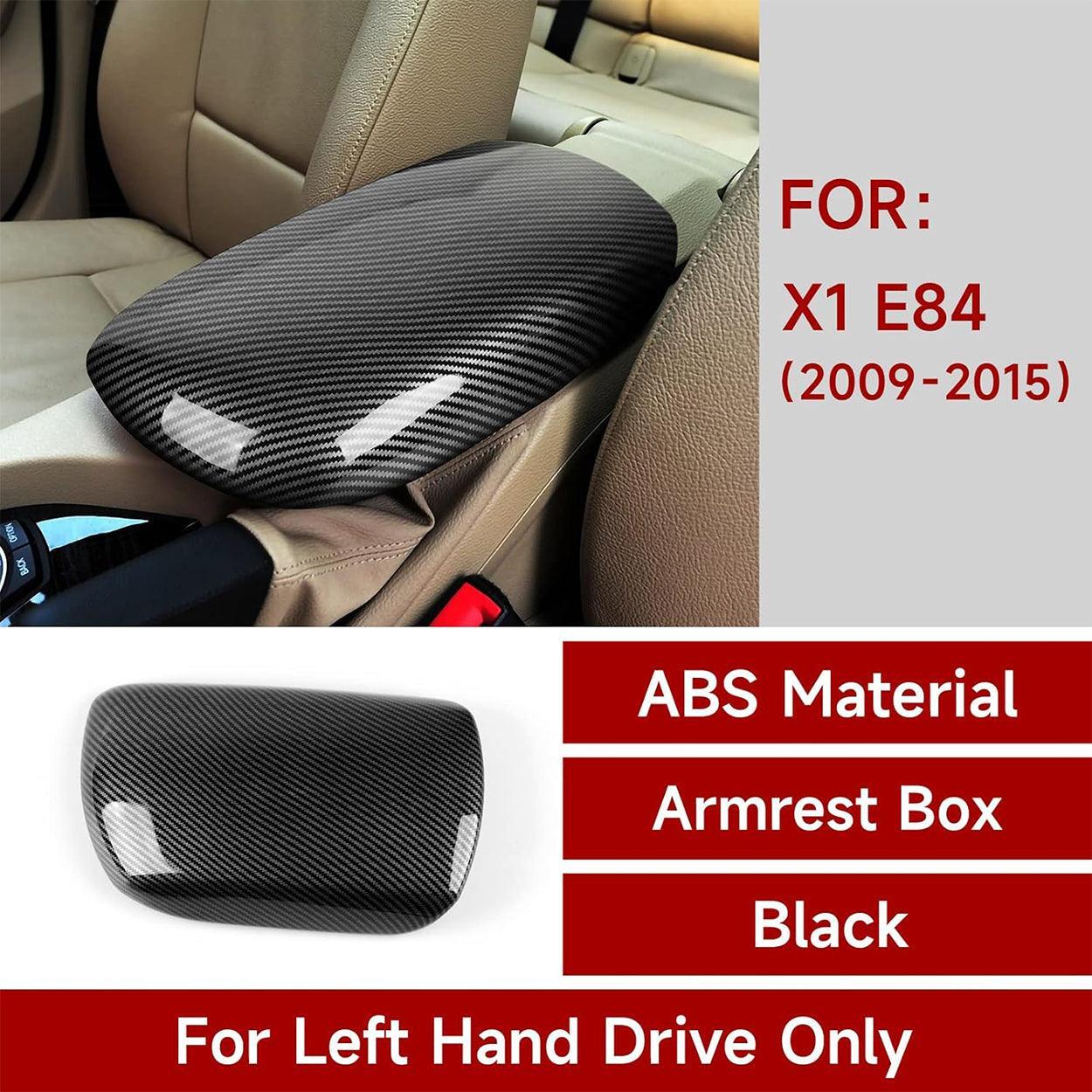 for BMW X1 E84 2010-2015 Carbon Fiber Color Car Interior Center Armrest Box Cover Console Box Storage Box Panel Protective Cover (X1 E84 2010-2015)-autoydsstore