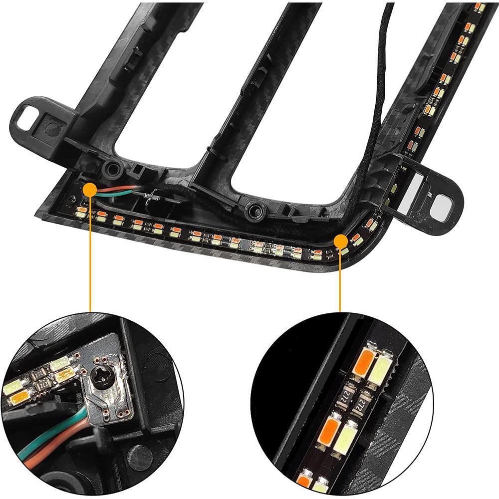 Compatible with BMW LED Console Panel Ambient Light for 3 Series F30 F31. 4 Series F32 F33. Radio & AC Control Panel Ambient Light Replacement with Dual Color LED Lighting-autoydsstore