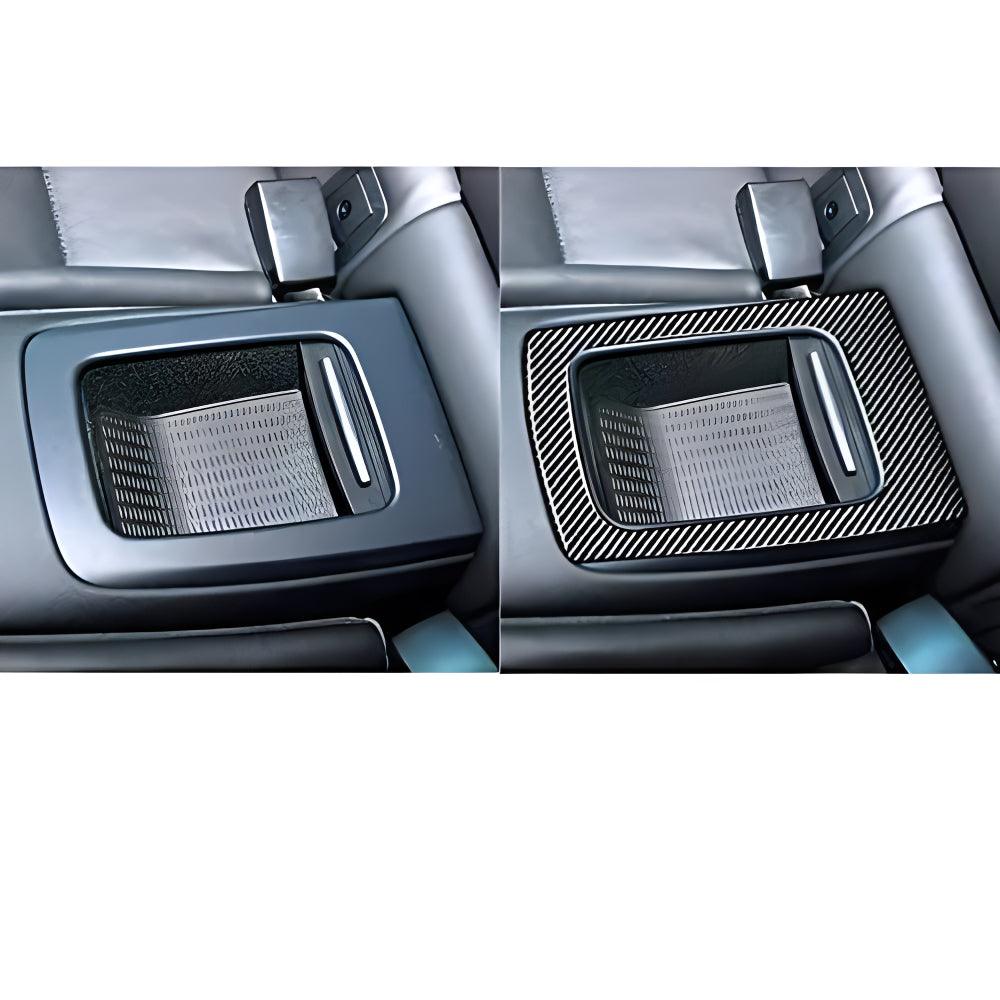 Real Premium Carbon Fiber Car Rear Storage Box Frame Cover Sticker Interior Trim Compatible with BMW E92 M3 2007-2013 Accessories Black-autoydsstore