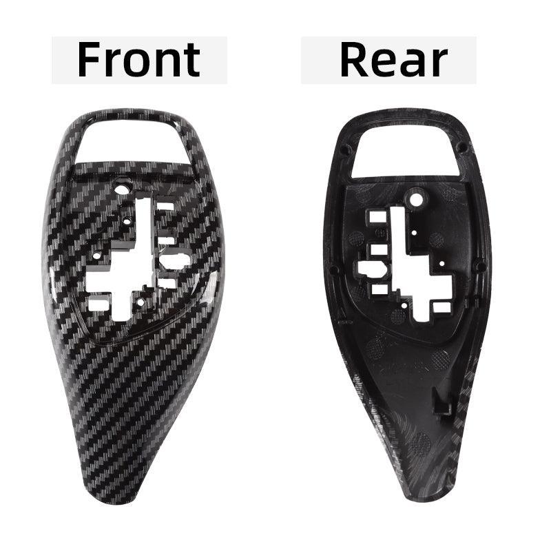 Replacement Gear Shift Cover Black carbon fiber pattern For BMW F15 F16 X5 X6 Shifter gear knob Lever Panel Head Cover Sticker-autoydsstore