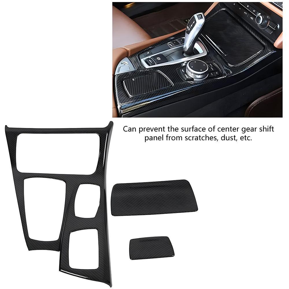Auto Gear Shift Panel Trim Cover Fit for BMW 5 Series F10 2011-2016 Car Interior Center Console Gear Shift Box Panel Frame Cover Trim Decoration Car Interior Accessories(Carbon Fiber)-autoydsstore