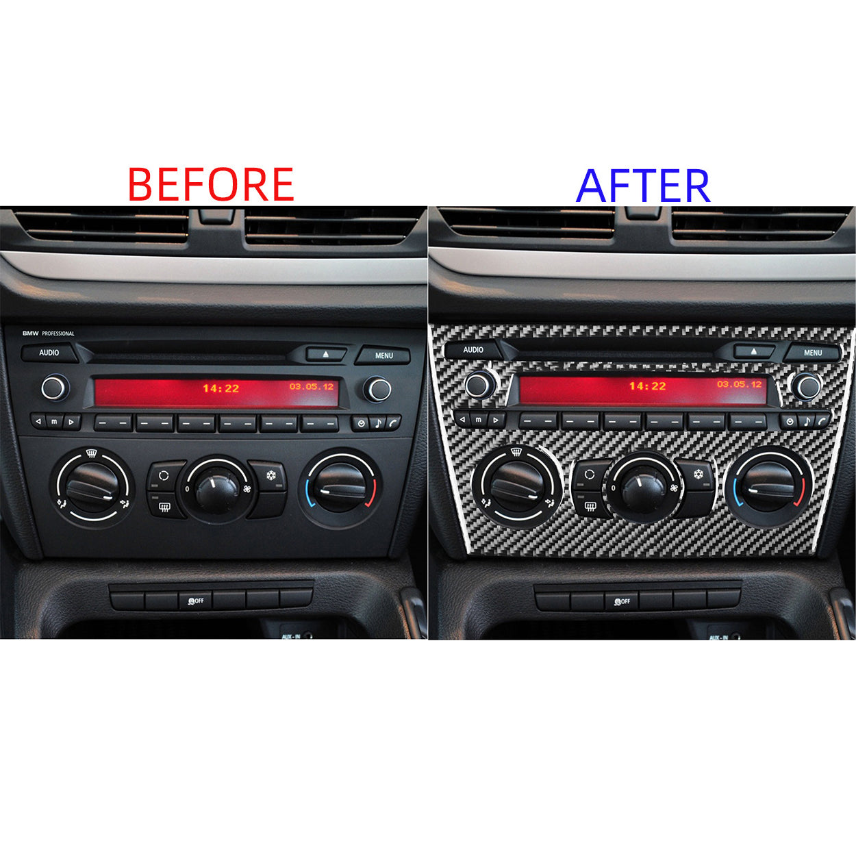 YDSSTORE Carbon Fiber  Center Console AC CD Panel Trim Decor Cover for BMW X1 E84 (2011-2015) | Premium Interior Trim-autoydsstore