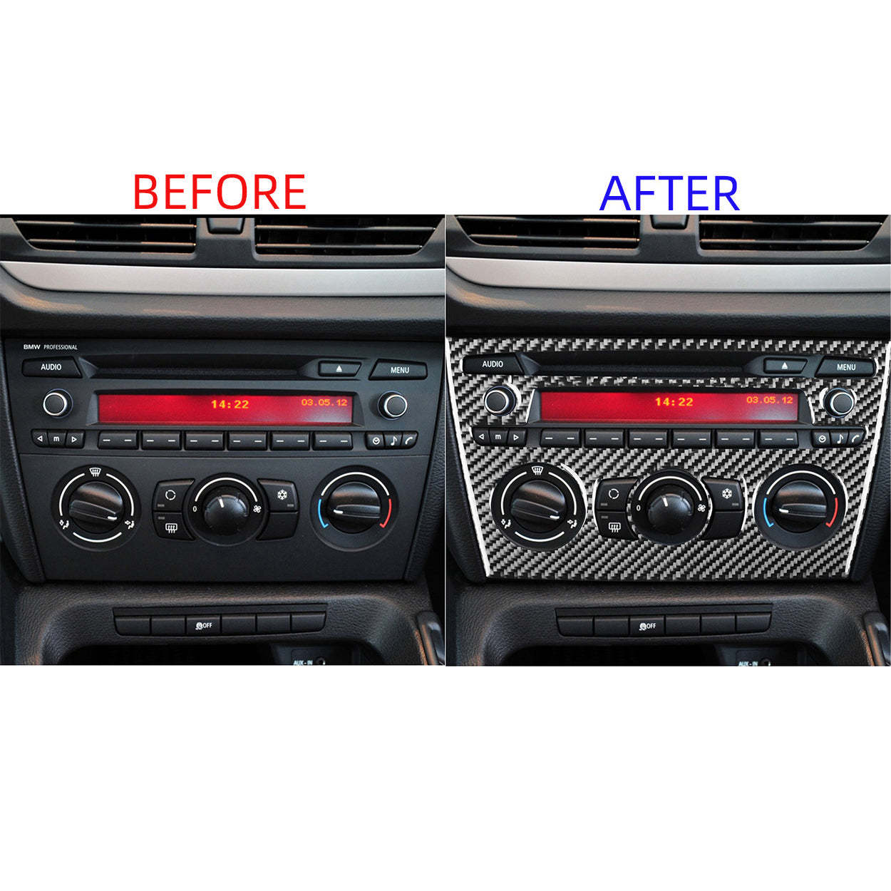 YDSSTORE Carbon Fiber  Center Console AC CD Panel Trim Decor Cover for BMW X1 E84 (2011-2015) | Premium Interior Trim-autoydsstore