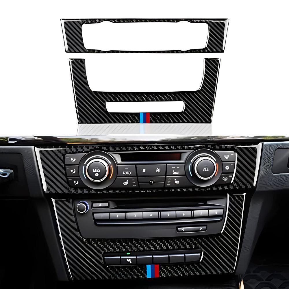 Car CD Cover Decal Carbon Fiber Trim Sticker Compatible with BMW E90 E92 E93 2006 2007 2008 2009 2010 2011 Interior Accessories (Style A)-autoydsstore