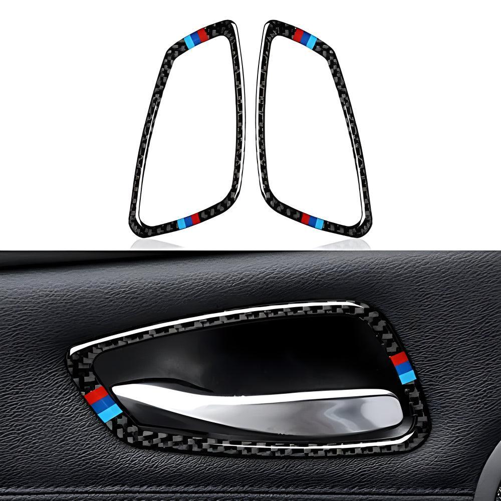 2PCS Car Door Bowl Frame Sticker Decal Carbon Fiber Trim fits for BMW 3 Series E90 E91 E92 E93 2006-2011 Interior Accessories-autoydsstore