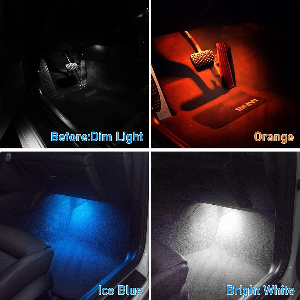 Compatible with BMW LED Footwell Ambient Light for 1 Series F20. 2 Series F22. 3 Series F30. 4 Series F32. 5 Series F10. 7 Series F01. X3 F25. X4 F26 | Under Dash LED Atmosphere Lighting for Interior-autoydsstore
