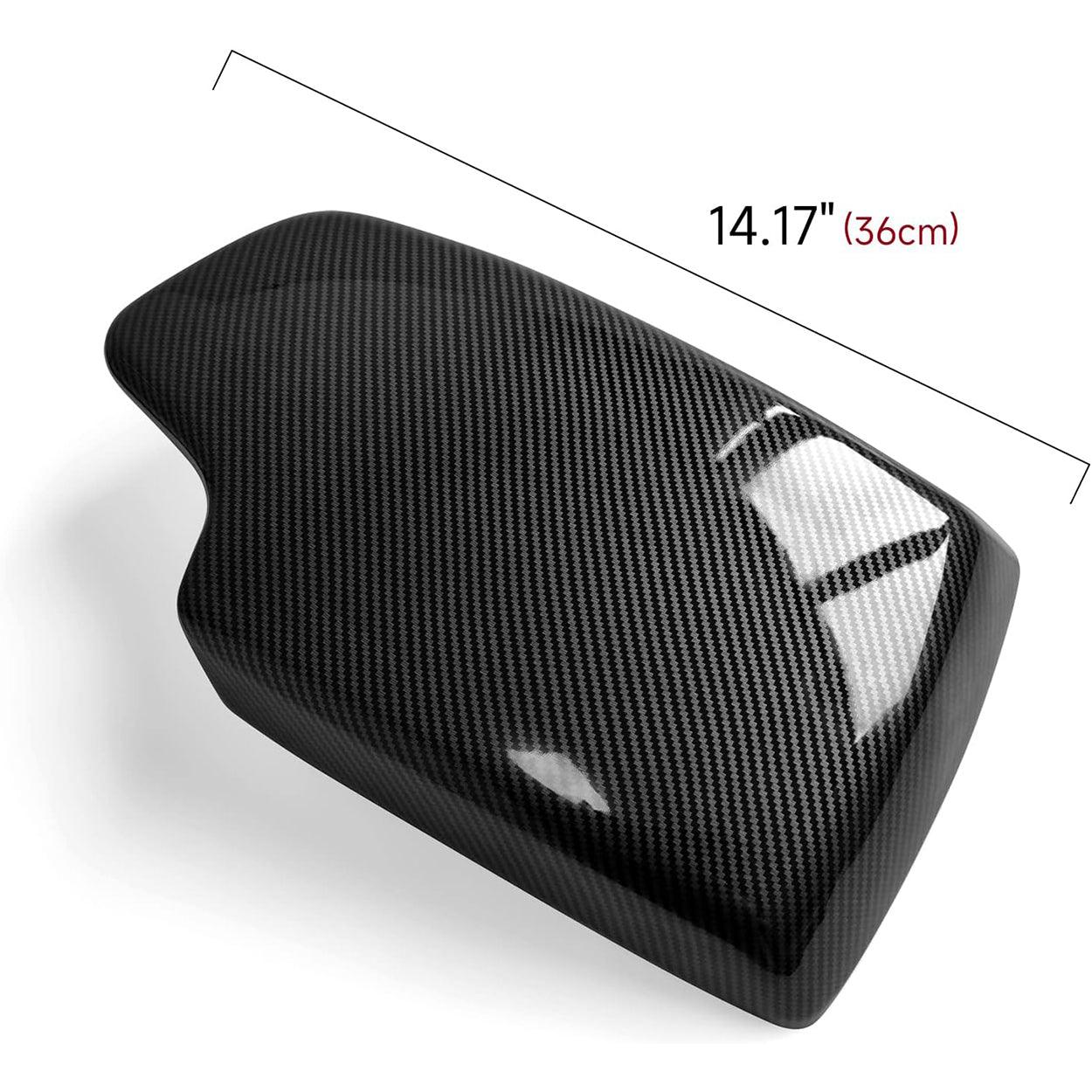 Car Armrest Cover Lid Storage Box Carbon Color ABS Trim fits for BMW F30 2012 2013 2014 2015 2016 2017 2018 2019 Accessories-autoydsstore